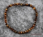 Preview: Hexenshop Dark Phoenix Faceted tiger's eye bracelet Ø 4 mm